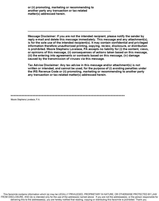 Fax page