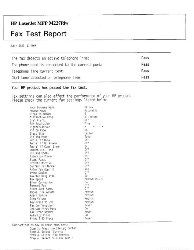 Fax page