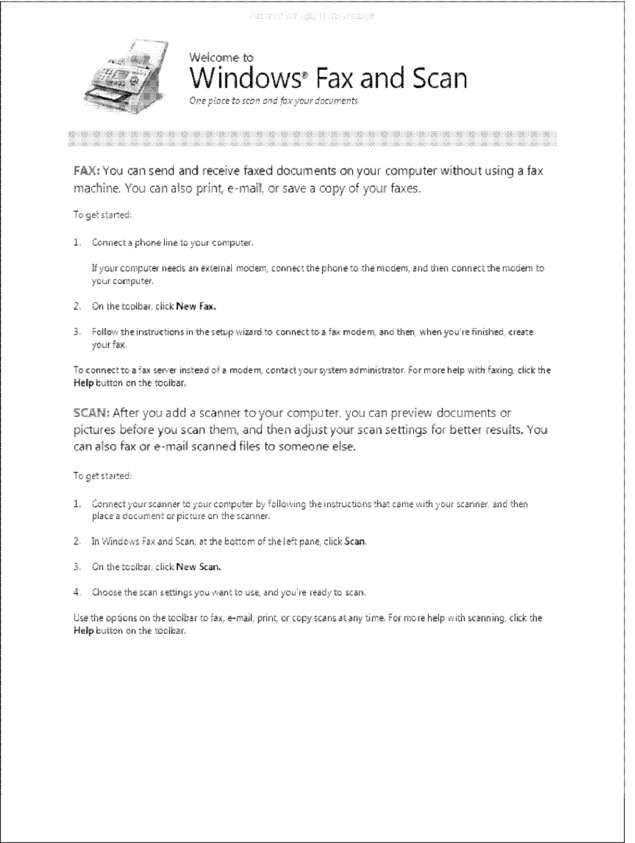 Fax page