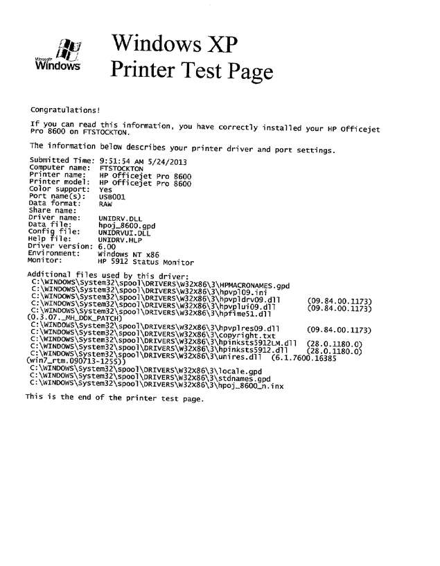 Fax page