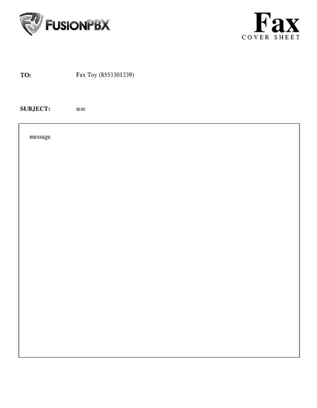 Fax page