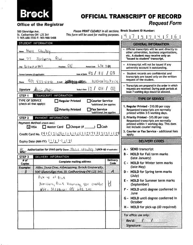 Fax page