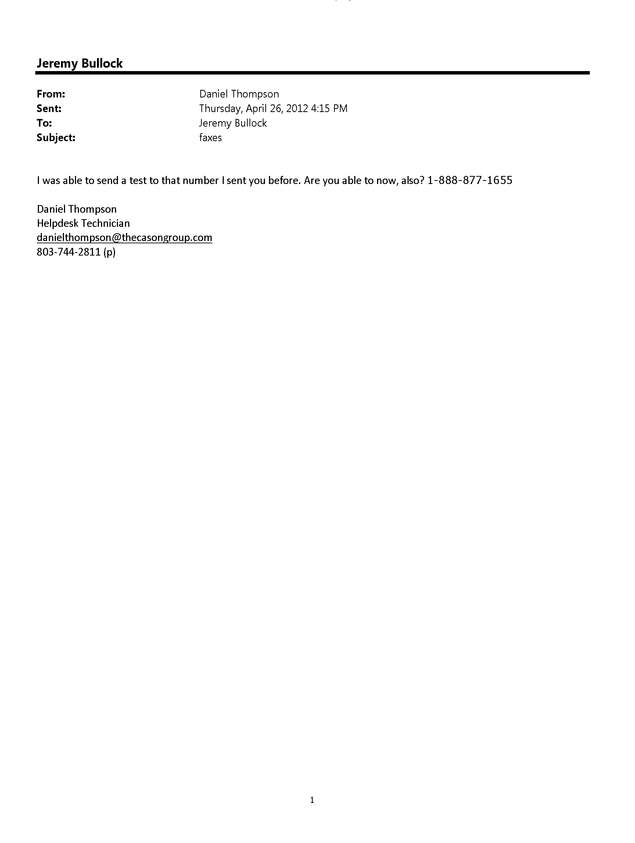 Fax page