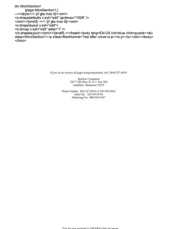 Fax page
