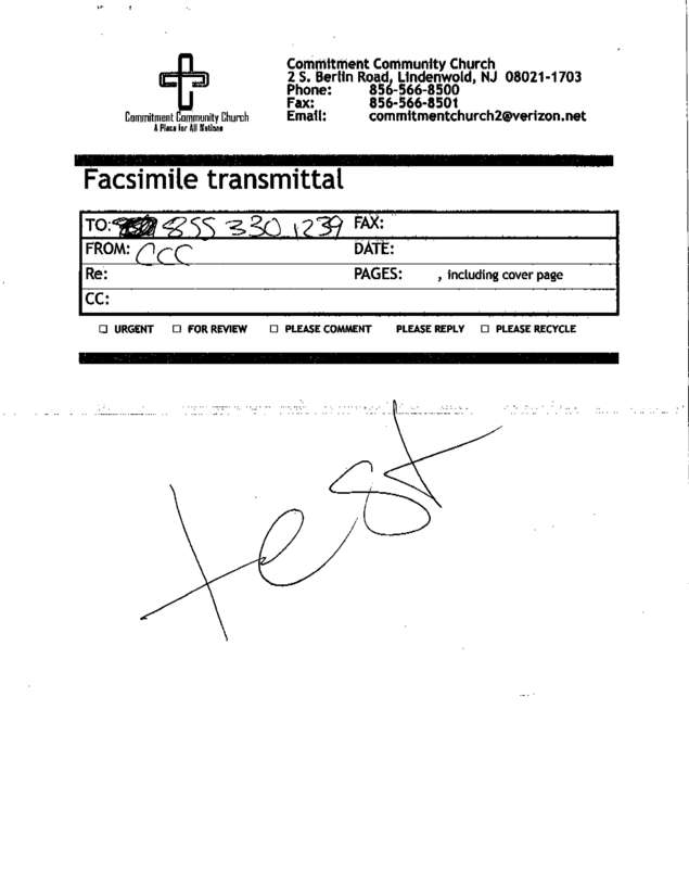 Fax page