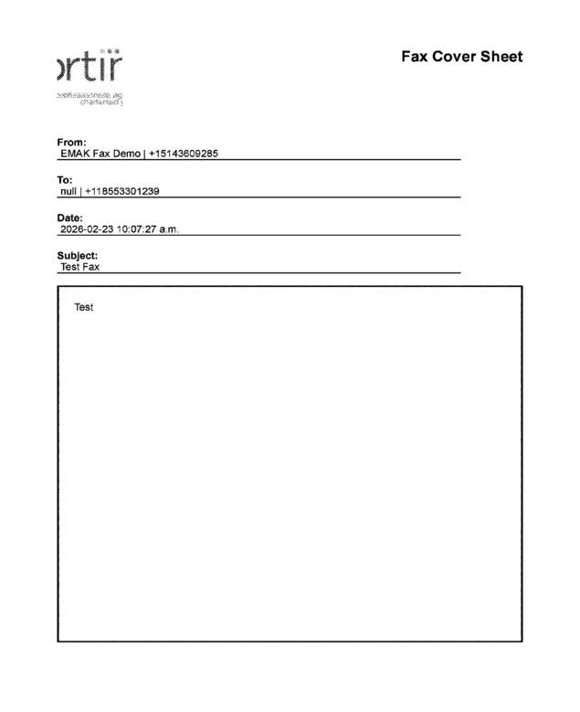 fax page