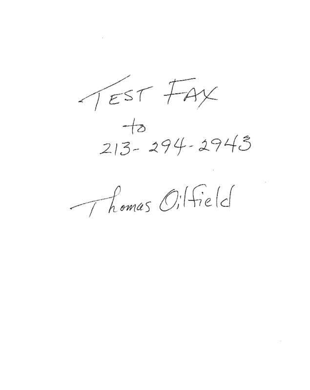 Fax page