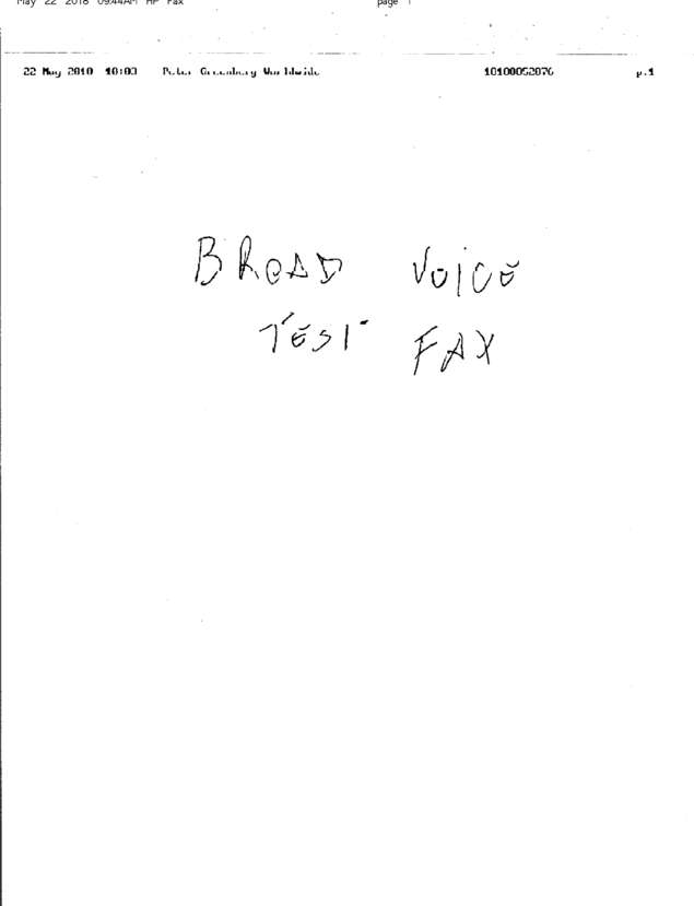 Fax page