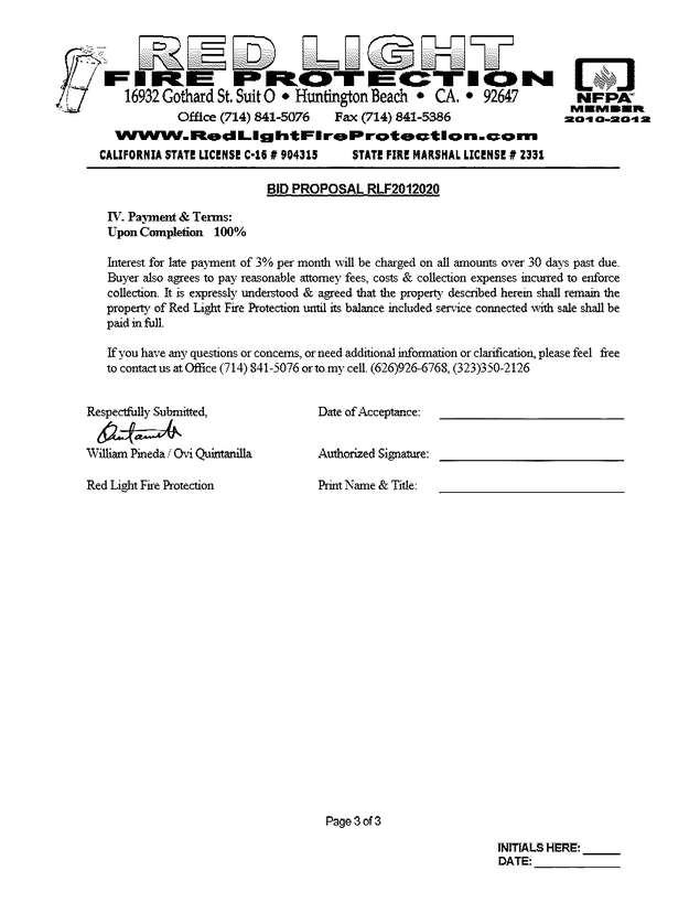 Fax page