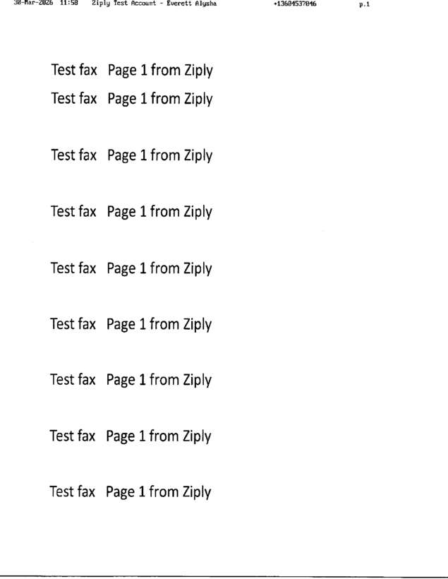 Fax page