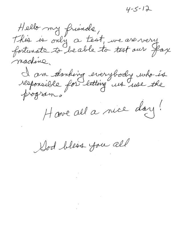 Fax page