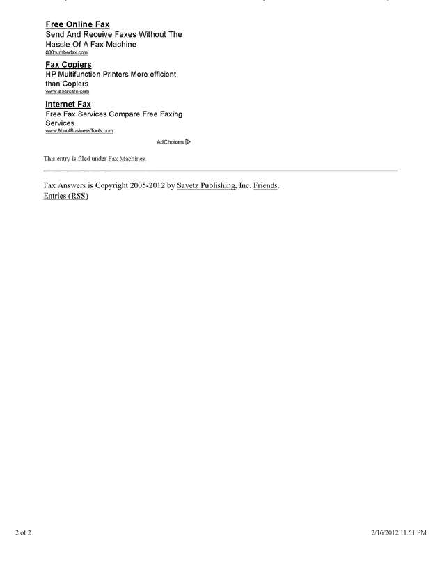 Fax page