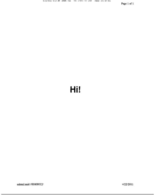 Fax page