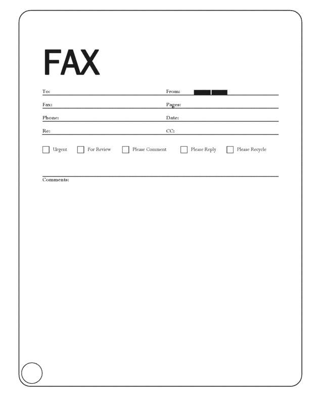 Fax page