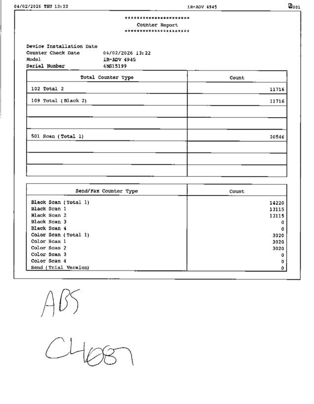 Fax page