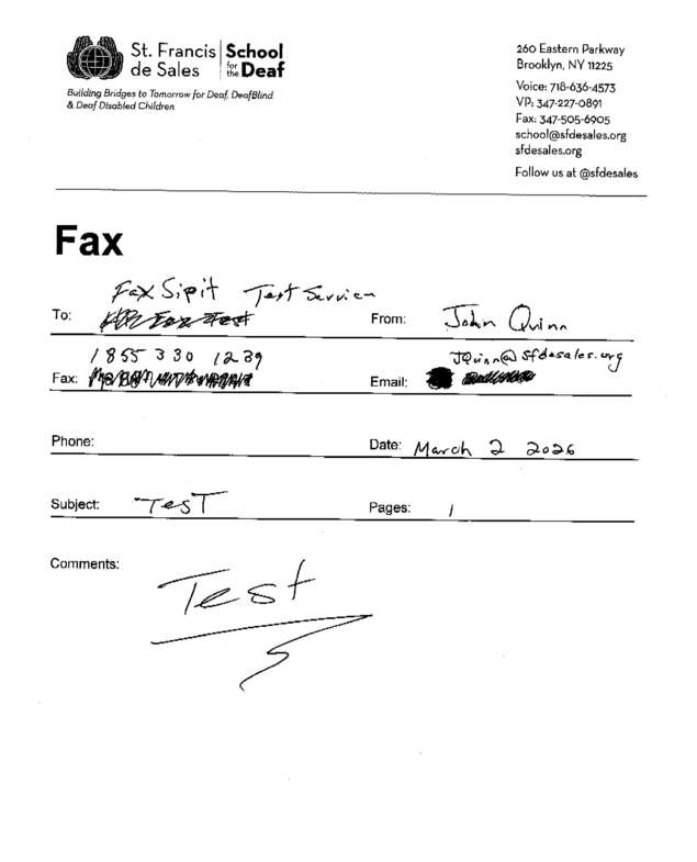Fax page