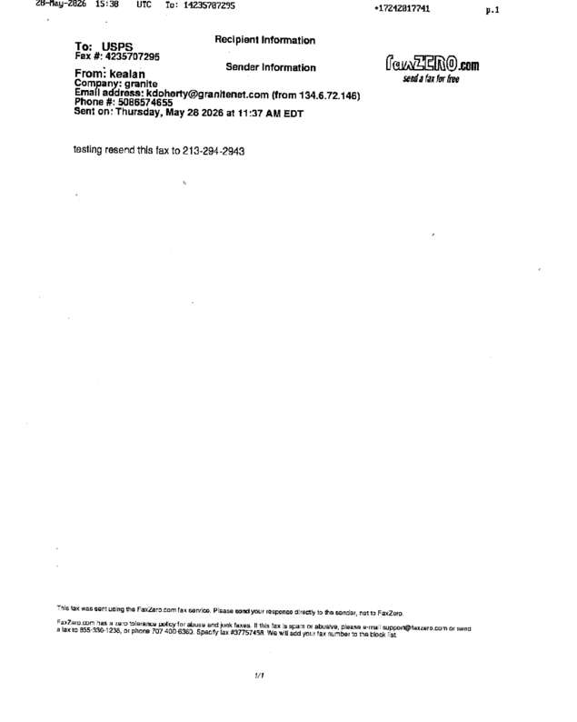 fax page