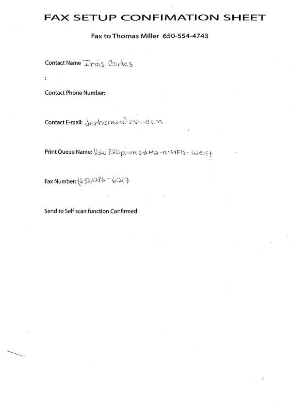 Fax page