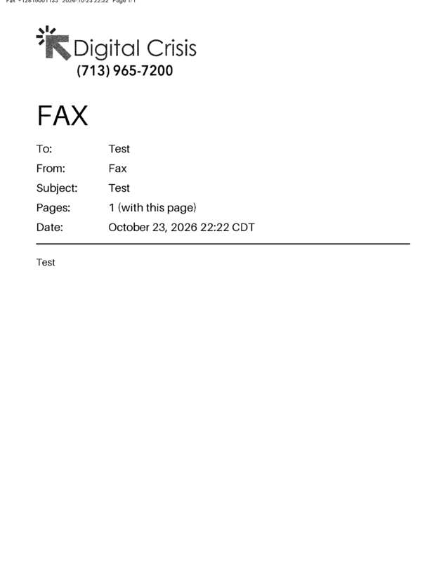 Fax page