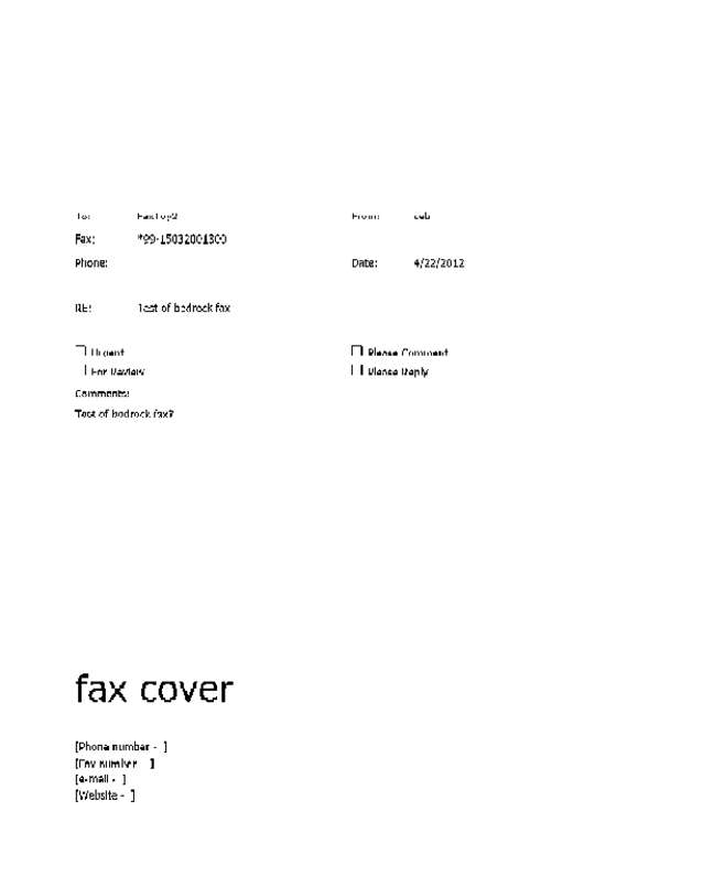 Fax page