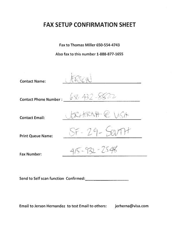 Fax page