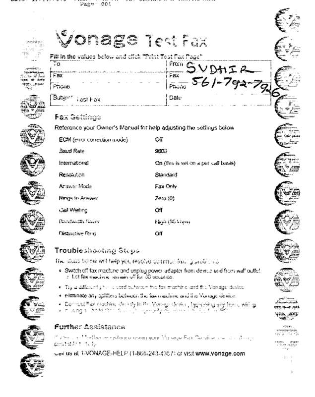 Fax page