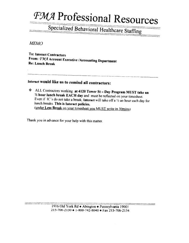 Fax page