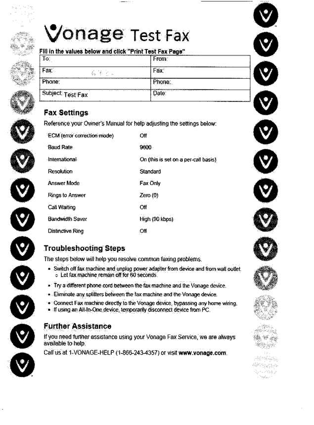 Fax page