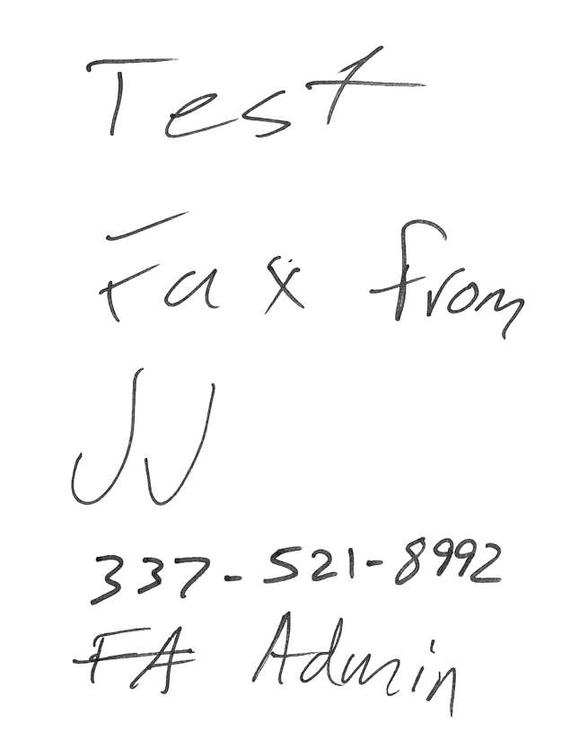 Fax page
