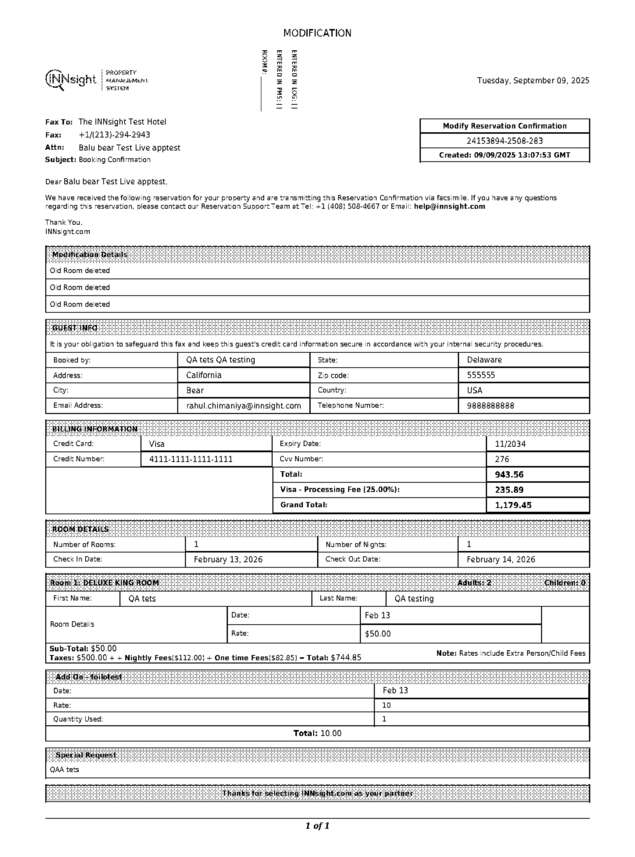 Fax page