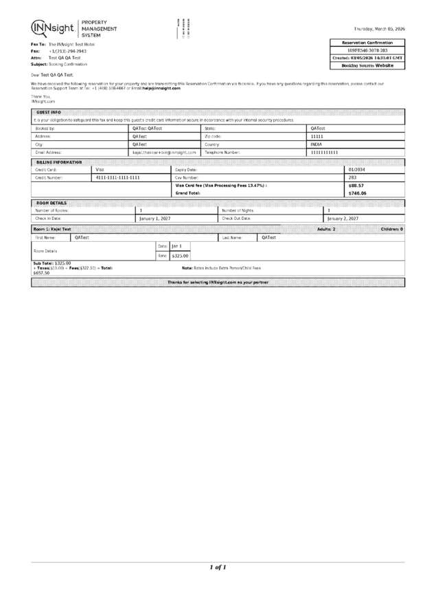 Fax page