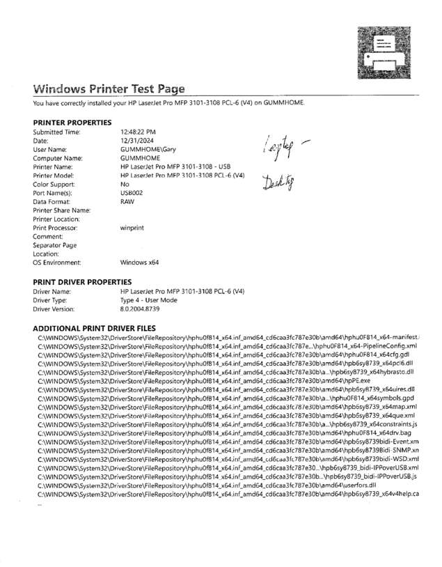 Fax page