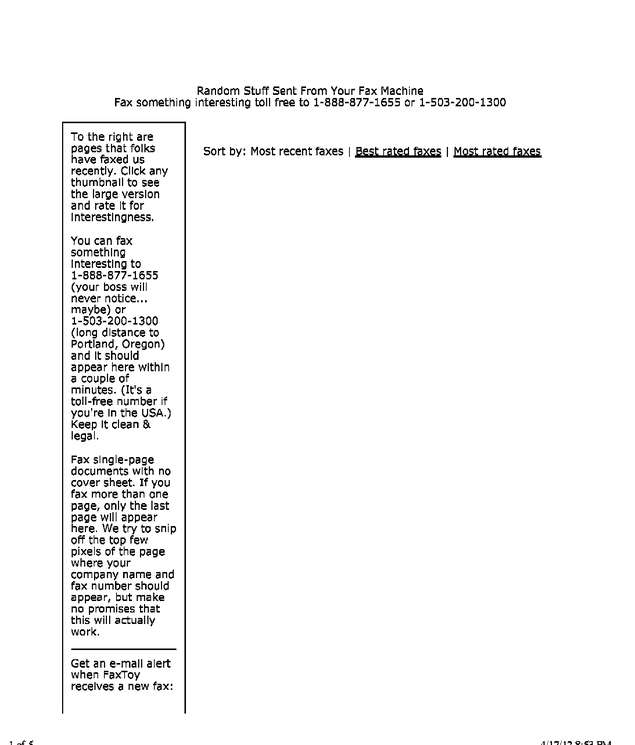 Fax page
