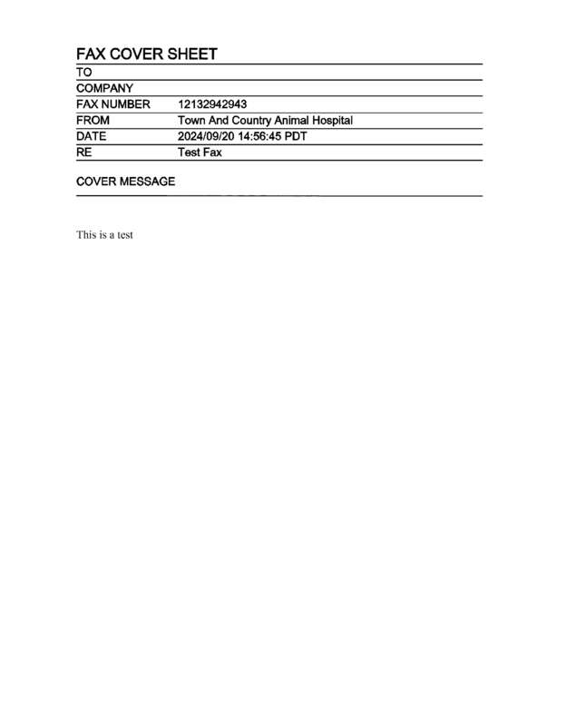 Fax page