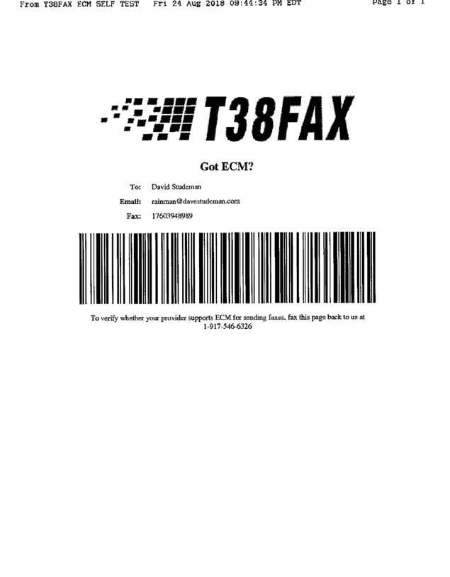 Fax page