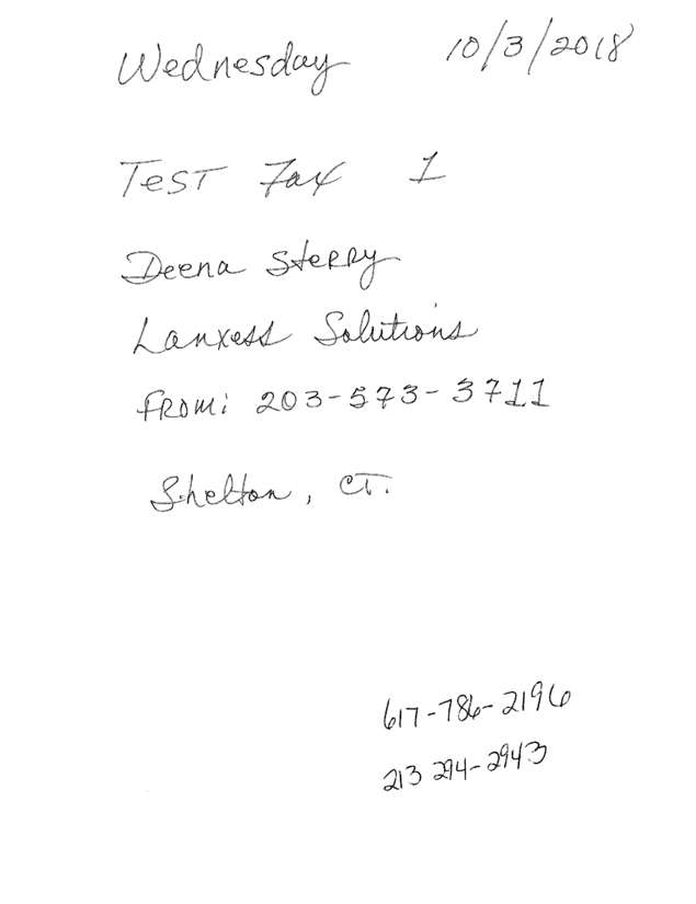 Fax page