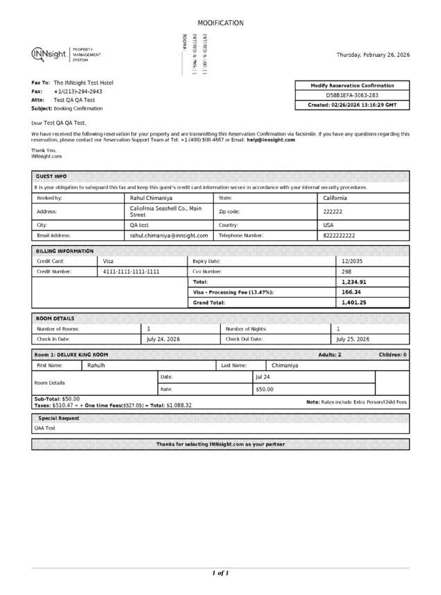 Fax page