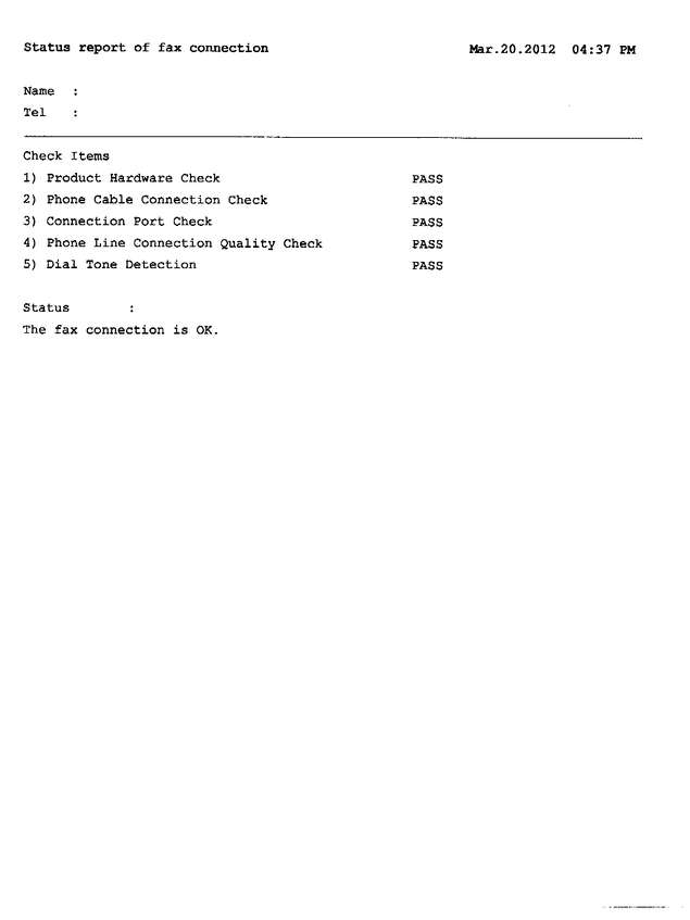 Fax page
