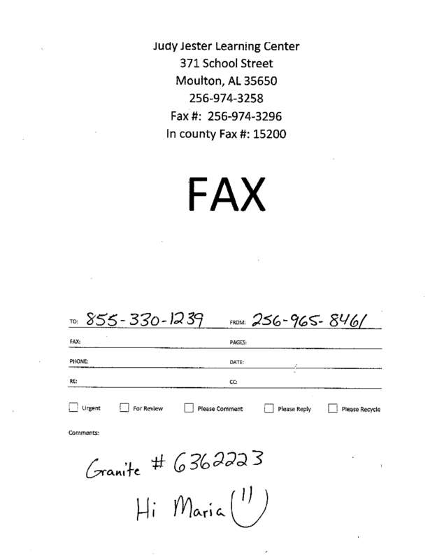 Fax page