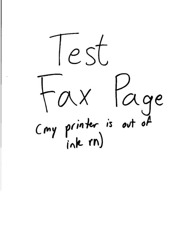 Fax page