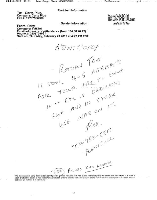 Fax page