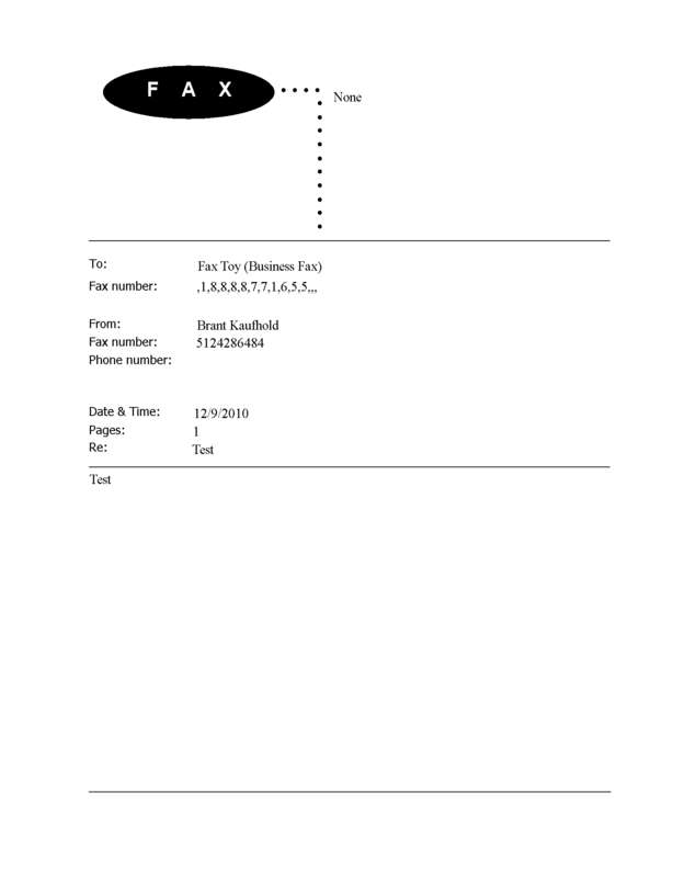 Fax page