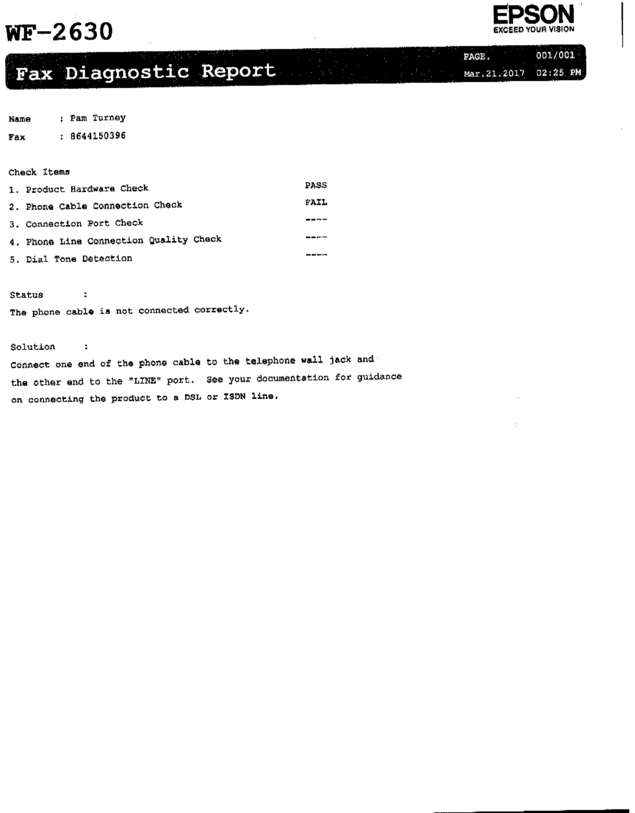 Fax page