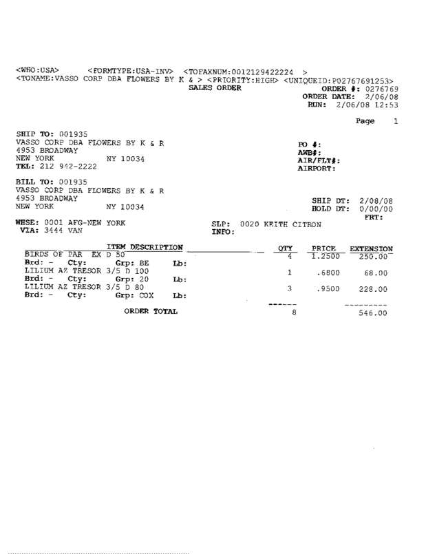 Fax page