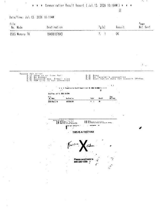 Fax page