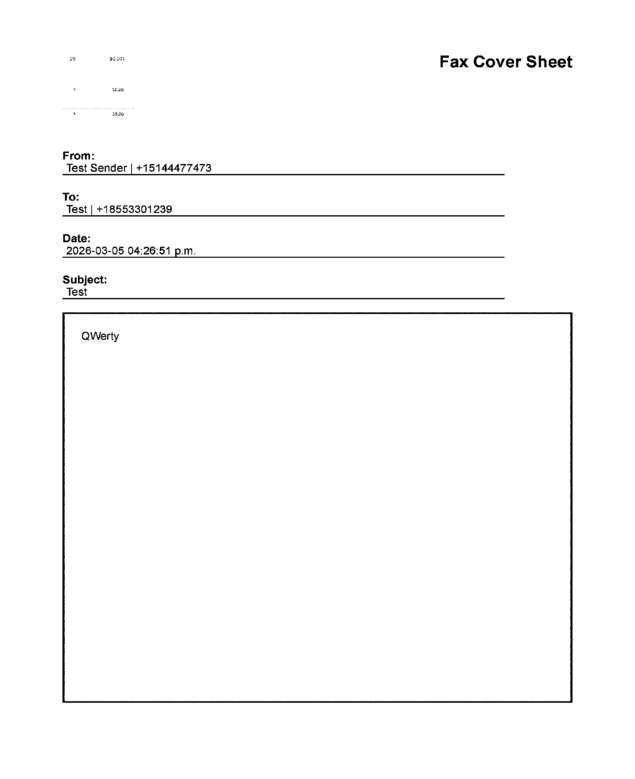 Fax page