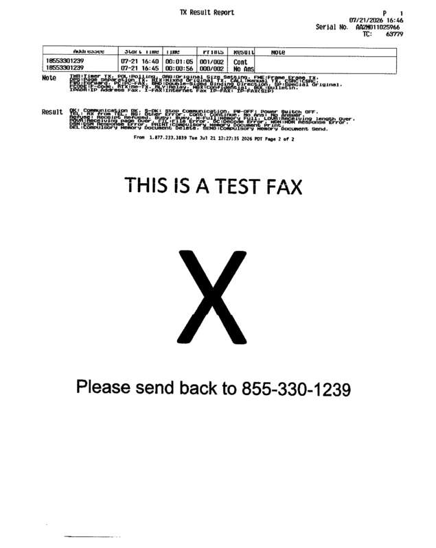 fax page