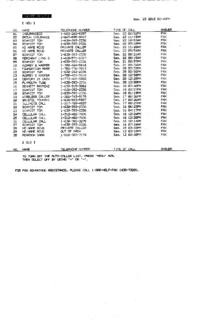 Fax page