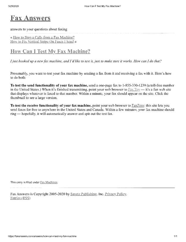 fax page