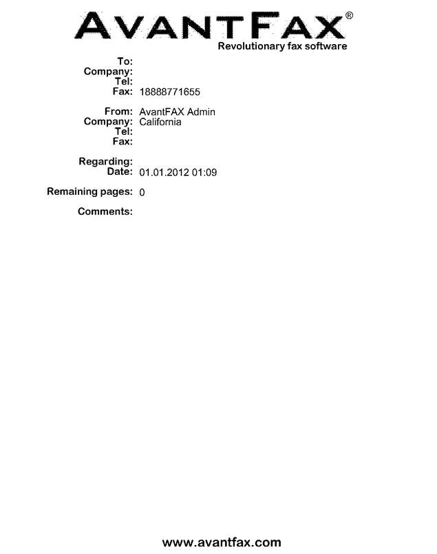 Fax page